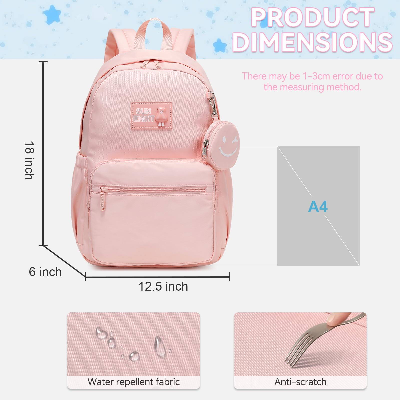 **PRODUCT DIMENSIONS**

- Height: 18 inch
- Width: 12.5 inch
- Depth: 6 inch

**Features:**
- A4 size compartment
- Water repellent fabric
- Anti-scratch

*There may be 1-3cm error due to the measuring method.*