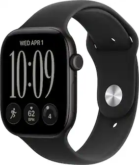 Apple Watch Series 12 (GPS) 46mm Aluminum Case with Black Sport Band - M/L - Black - (2026)