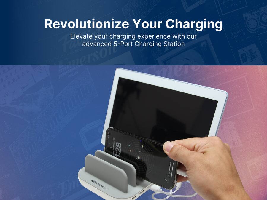 Revolutionize Your Charging  
Elevate your charging experience with our advanced 5-Port Charging Station