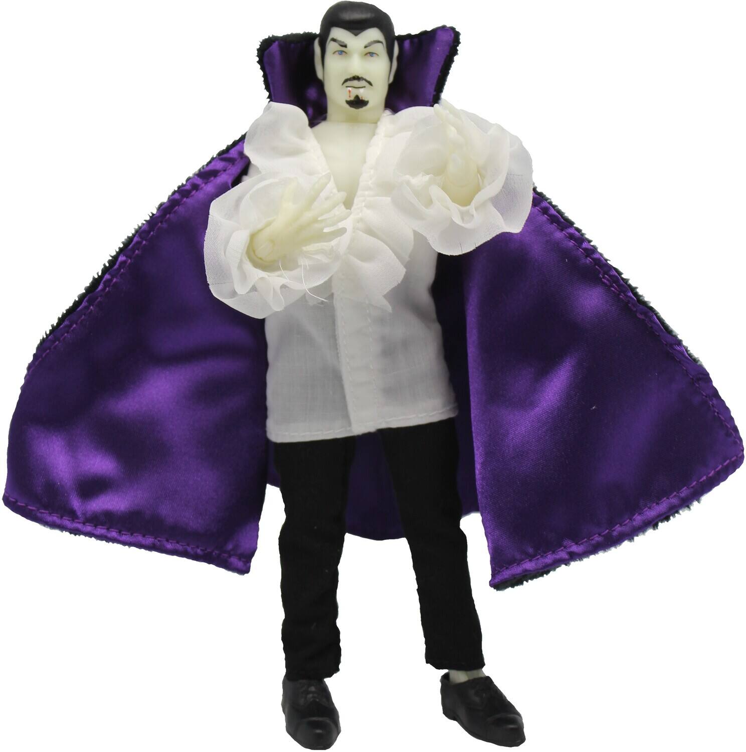 Front. PopMarket - Mego - Dracula 8" Glow in the Dark Action Figure   - COLLECTIBLES - Multicolor.