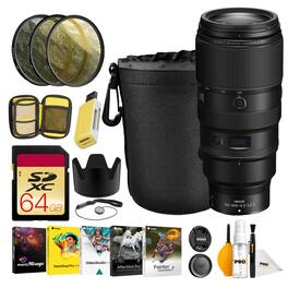 Bundle - Nikon - NIKKOR Z 100-400mm f/4.5-5.6 VR S Lens for Z Mount FX Cameras Super Telephoto Zoom With Filter Kit 77mm + 6 - Black
