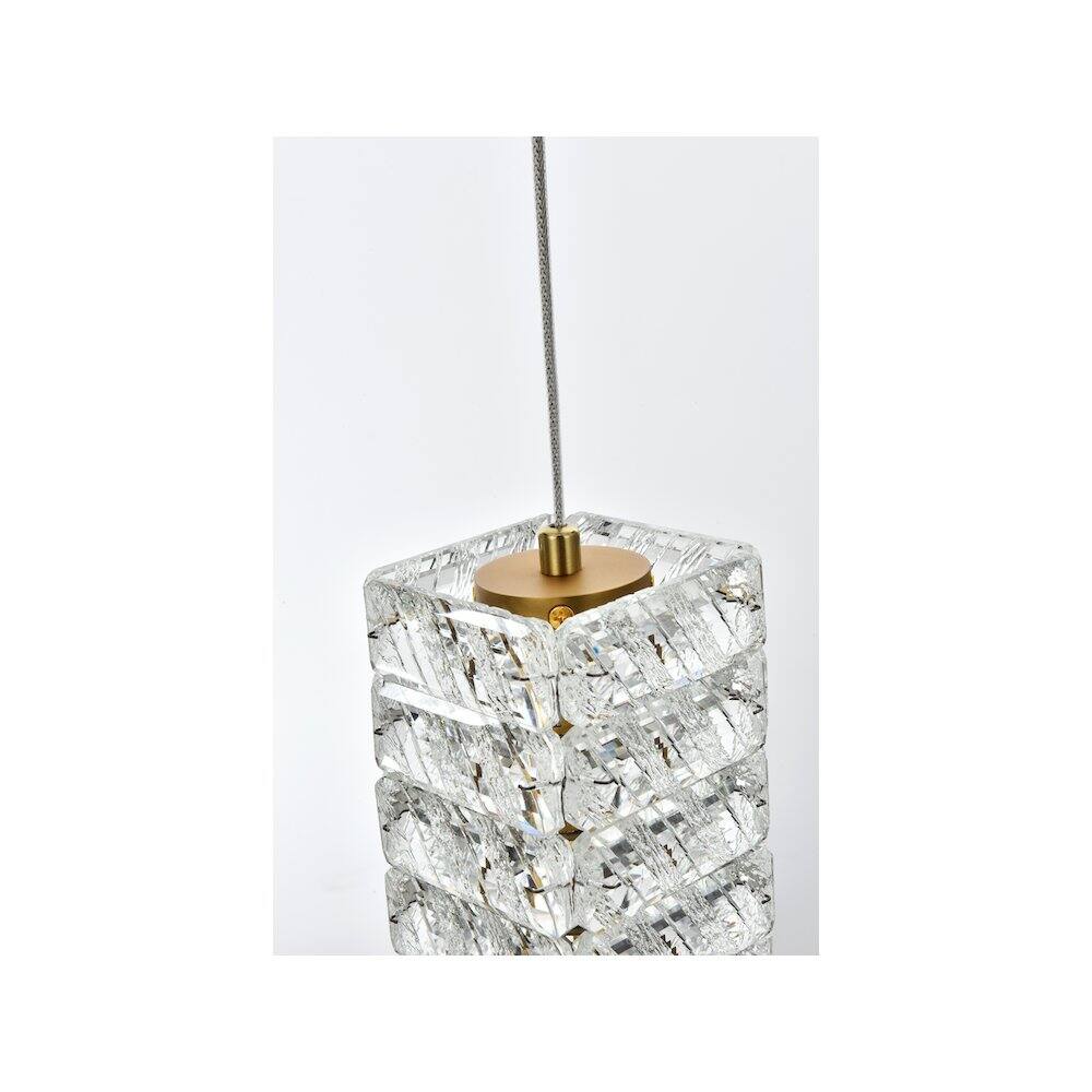 Alt View 4. Elegant Lighting - Aston 6.5 inch LED Pendant in Satin Gold - Satin Gold.