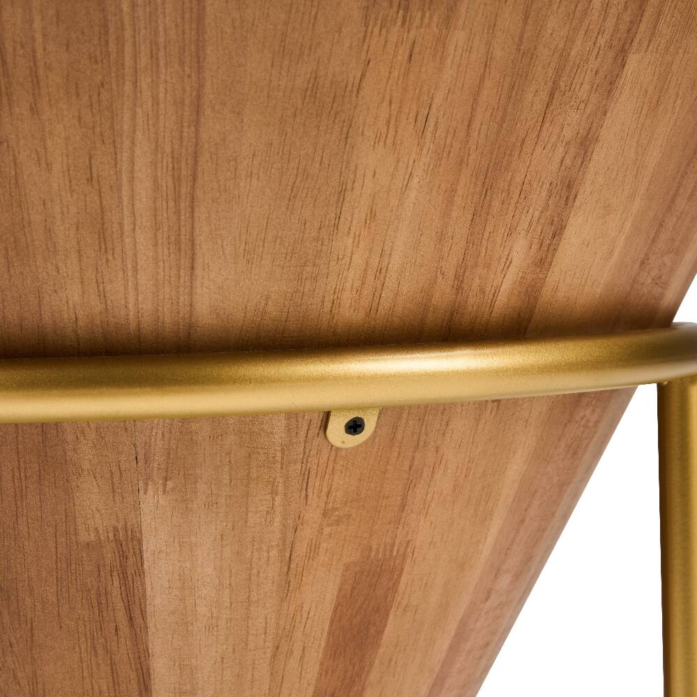 Alt View 8. Loheer - Loheer Wood and Gold Side Table Round Accent Table Cone Shaped - Brown/Gold.