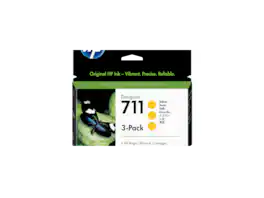 HP - 711 3-pack 29-ml Yellow DesignJet Ink Cartridges, CZ136A