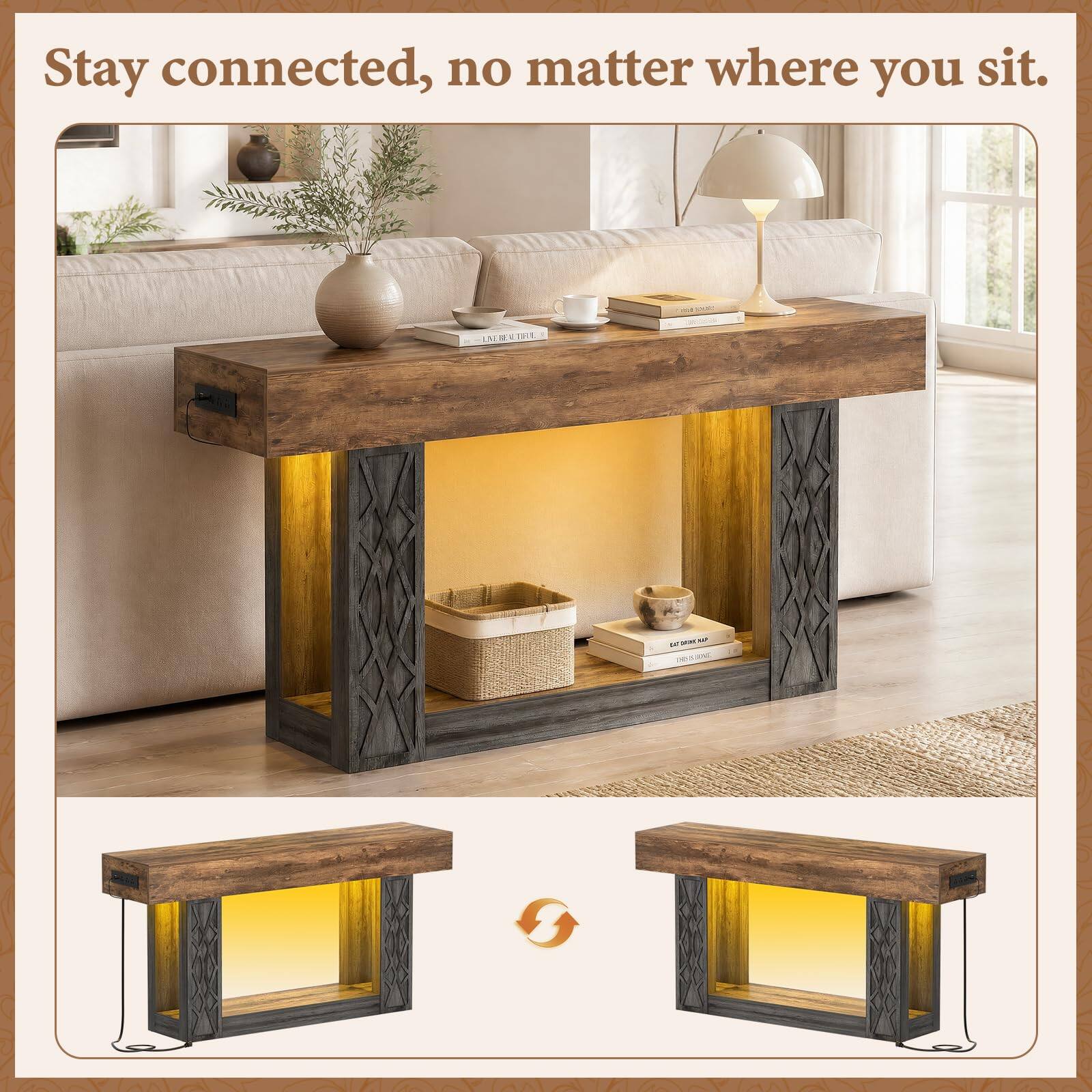 Stay connected, no matter where you sit.