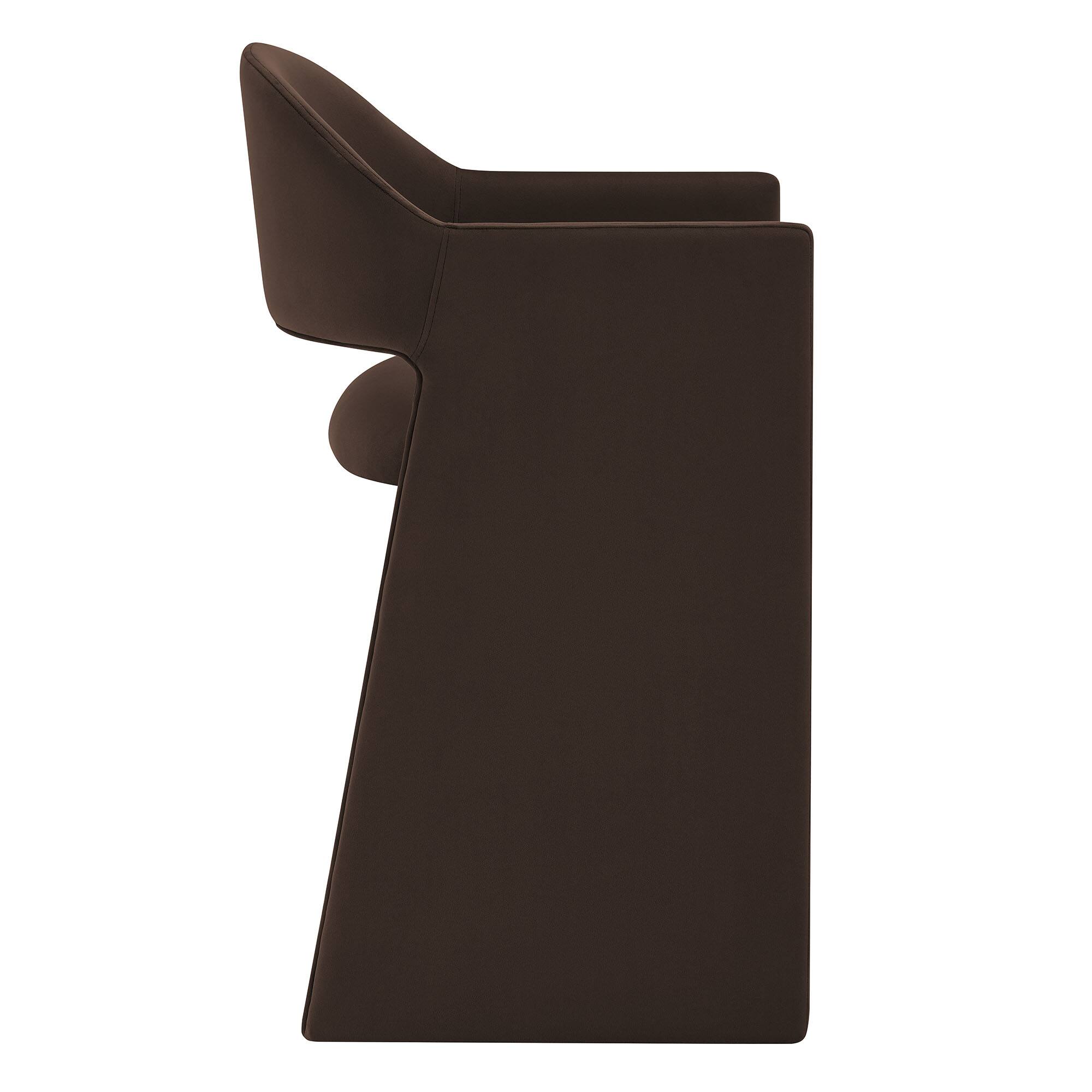 Alt View 2. Modway - Talia 37 Inch Performance Velvet Counter Stool by Modway - Chocolate Brown.