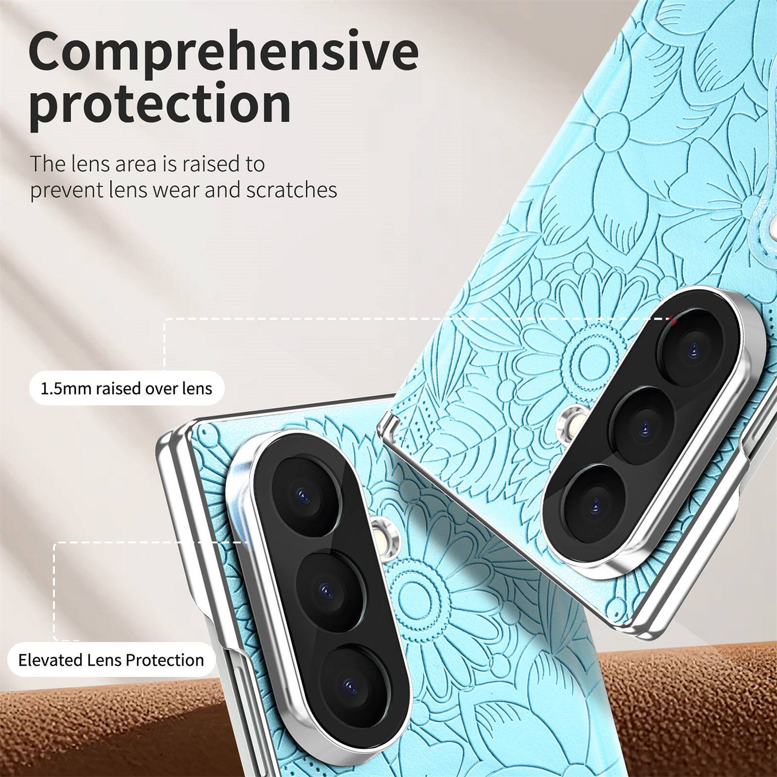 Comprehensive protection  
The lens area is raised to prevent lens wear and scratches  
1.5mm raised over lens  
Elevated Lens Protection