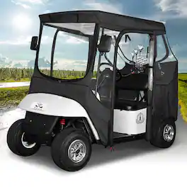 JETRANSPORT - Golf Cart Enclosure Compatible With Ezgo Txt Rxv Cover Waterproof Windproof Portable Transparent Storage - Default