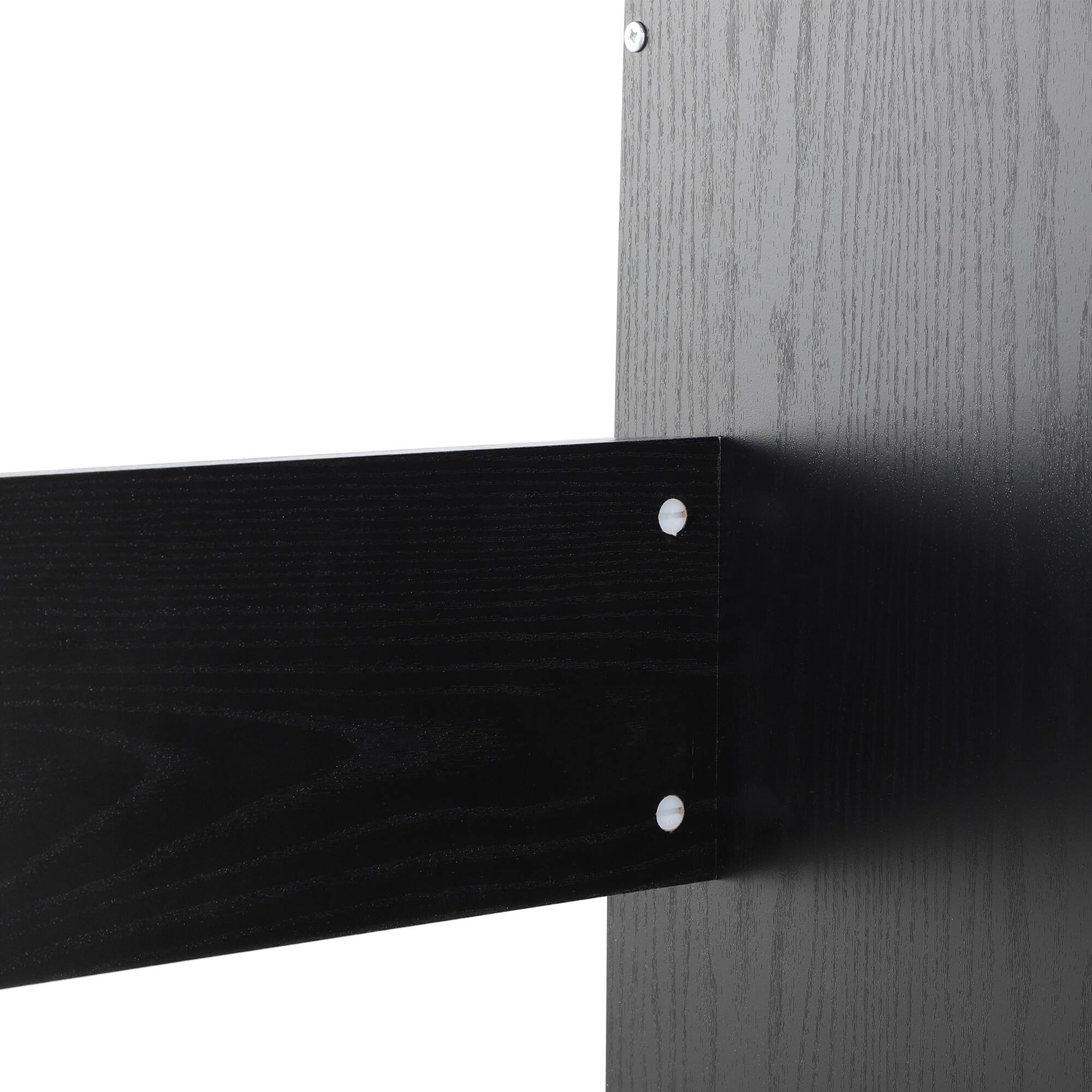 Alt View 4. Homcom - 69" L-Shaped Glass Computer Desk with Monitor Stand - Black.