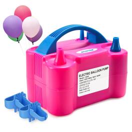 AGPtek - 110V 600W Electric Air Balloon Pump Dual Nozzle Inflator/Blower for Party Decoration - Rose Red