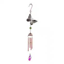 FC Design - 17" Long Butterfly Wind Chime Outdoor Patio or Garden Hanging Decoration - Multi-Color