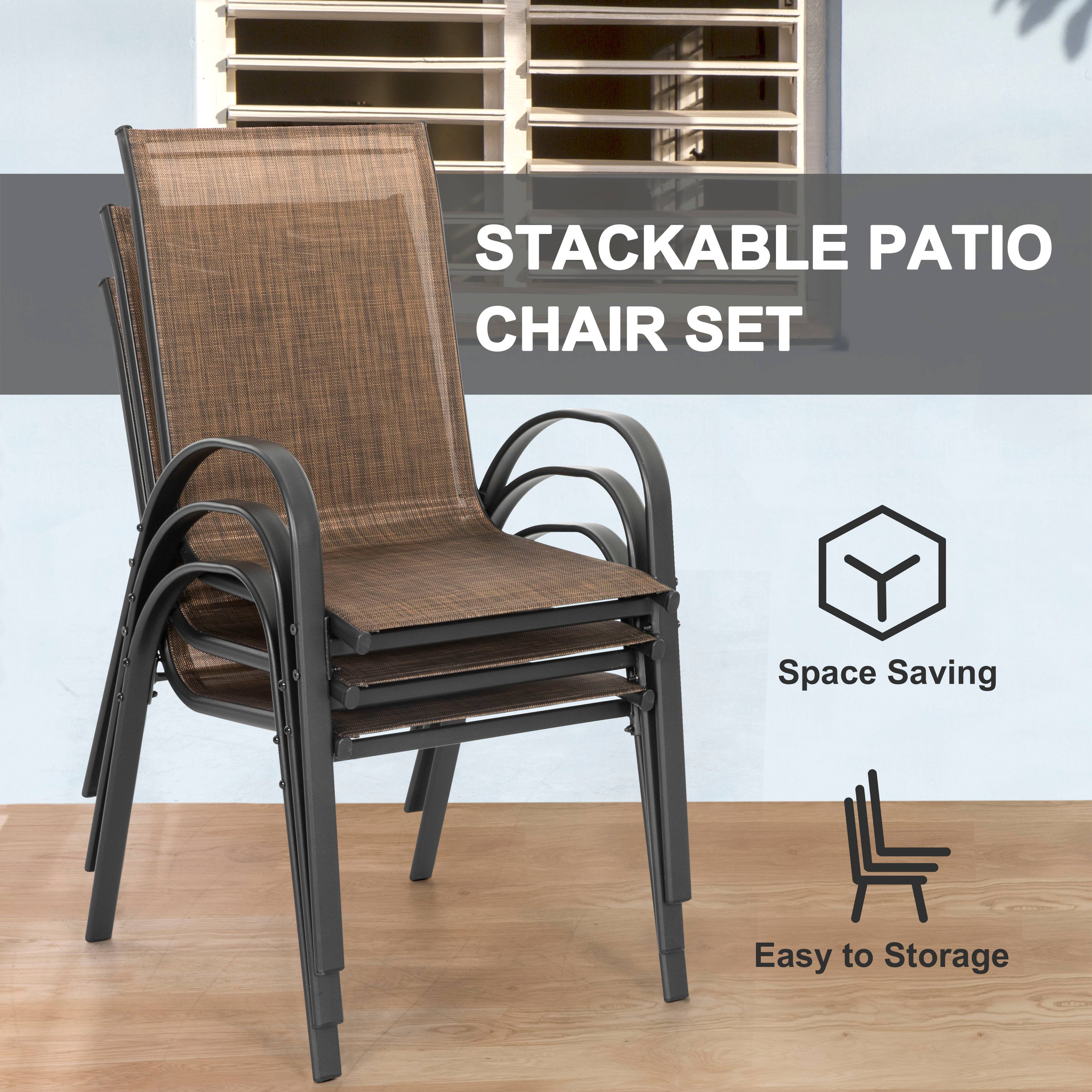 STACKABLE PATIO CHAIR SET

Space Saving

Easy to Storage
