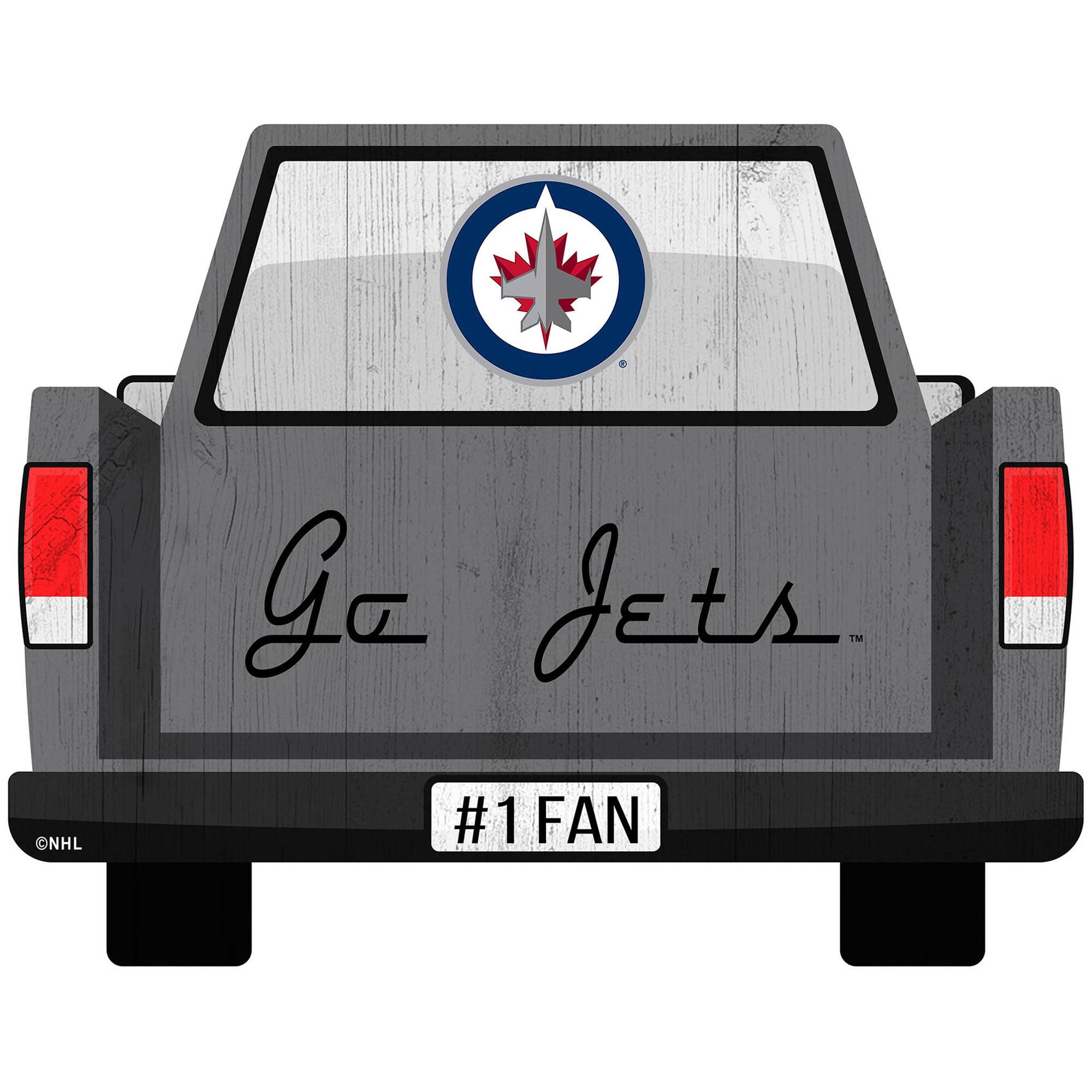 Winnipeg Jets 12'' x 12'' Truck Back D-cor