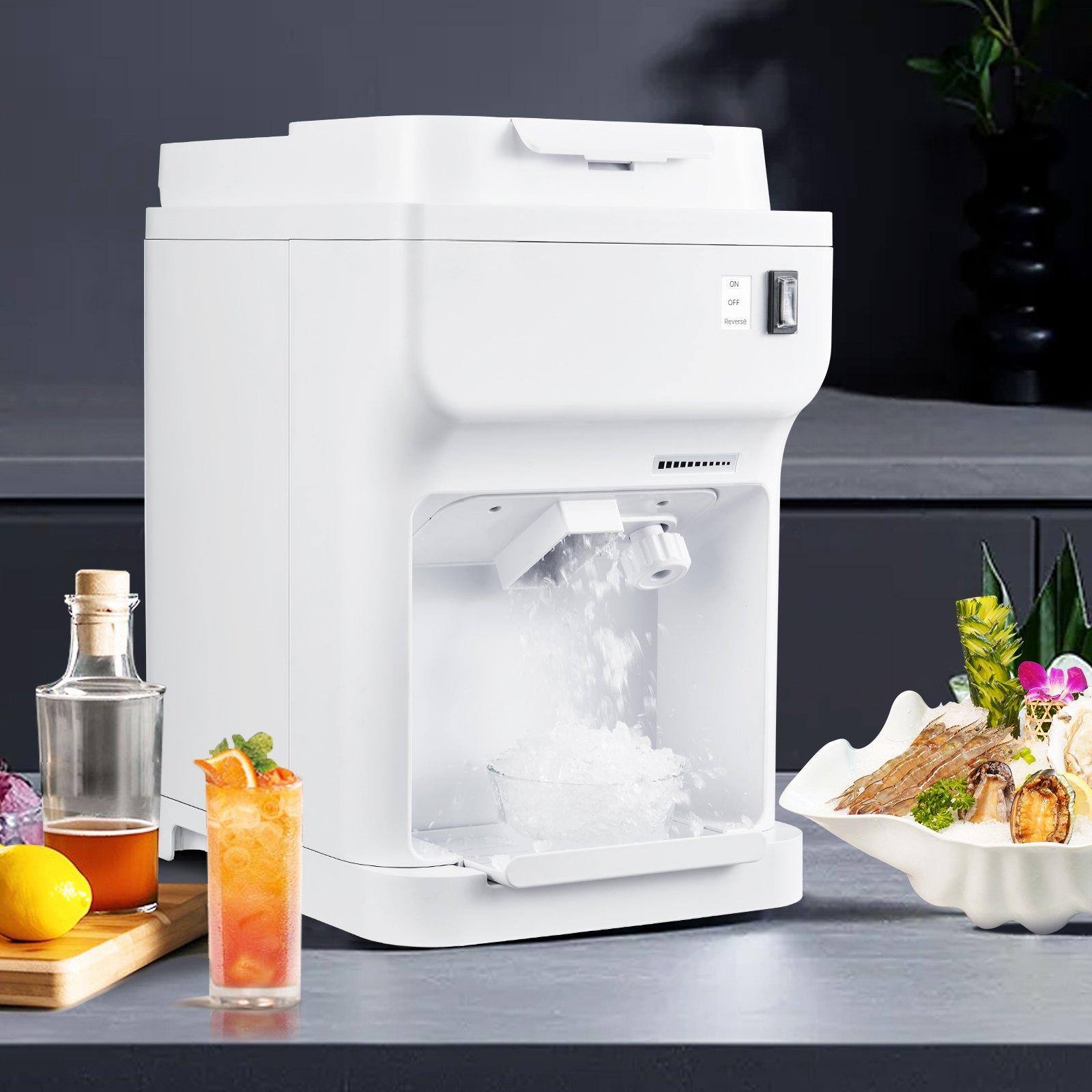 Alt View 1. Glintex - Commercial Electric Ice Shaver 220 lbs/hr, 350W Snow Cone Maker with 4L Ice Box for Parties, Events & Home Use - White.