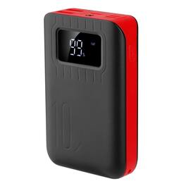 Home Collection - 10000mAh Portable Power Bank with Dual USB Ports, LCD Display & LED Flashlight - Red