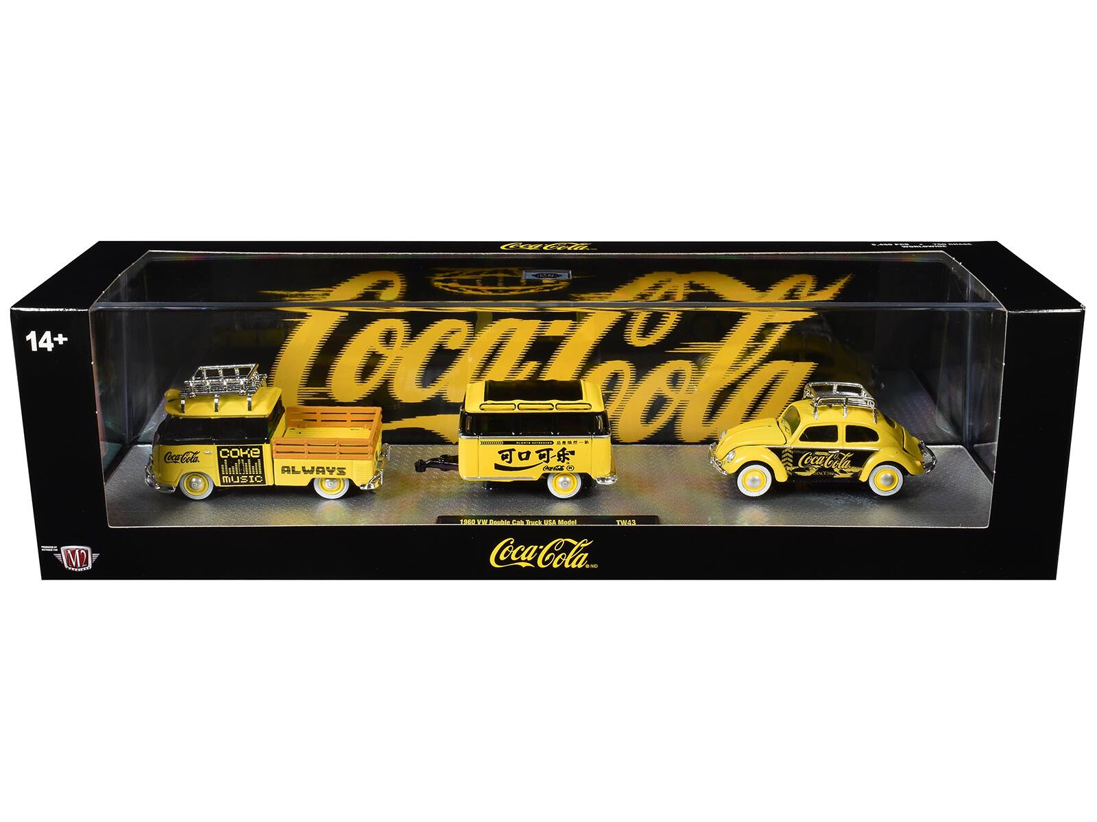 COE: M 14+ Localoola ola ...-. I C Coca-Cola <c CocaCola ALWAYS ania muSIc M2 L TM DaAtIs CA Kuck USA Model TWAS Coca-Cola.