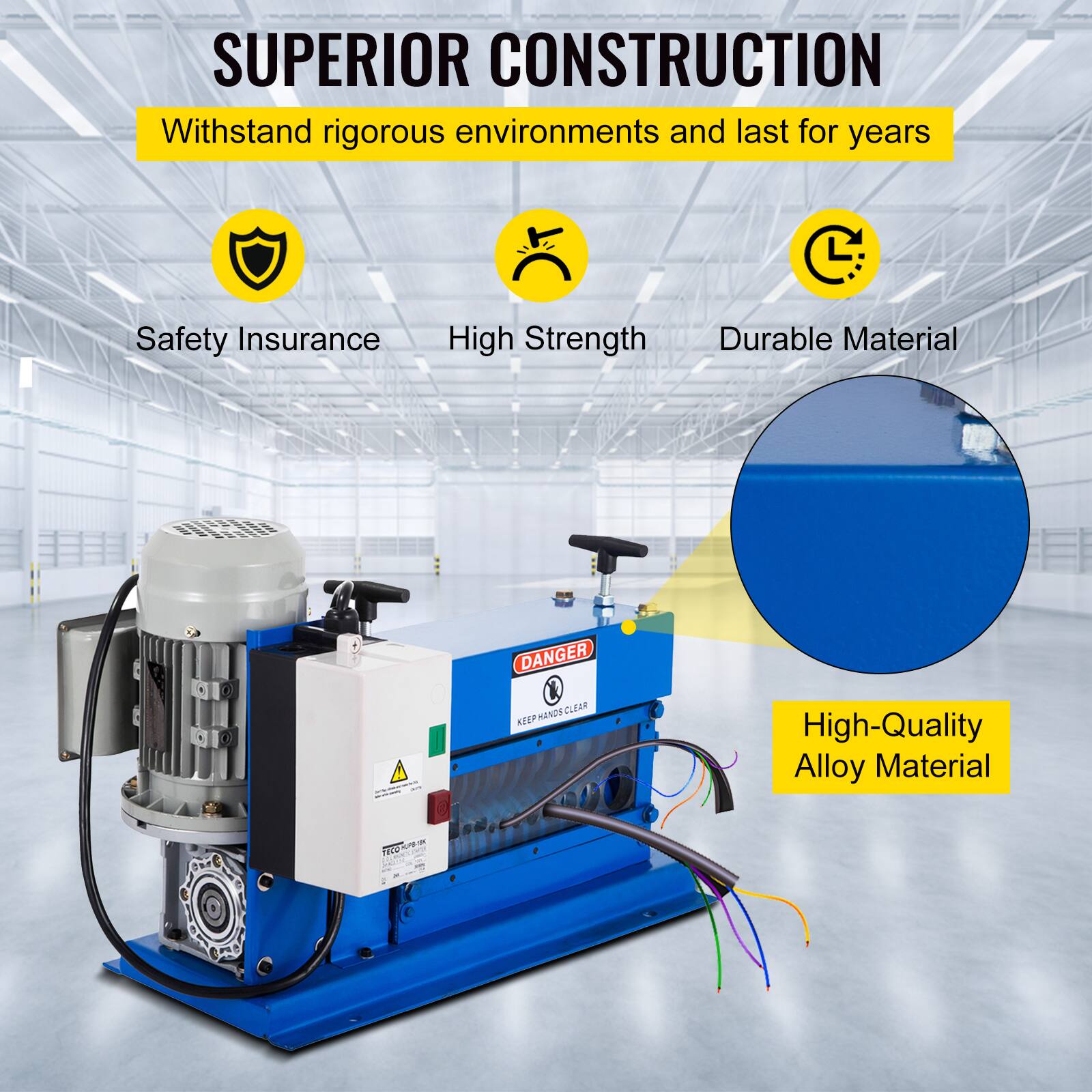 SUPERIOR CONSTRUCTION  
Withstand rigorous environments and last for years  

Safety Insurance  
High Strength  
Durable Material  

High-Quality Alloy Material