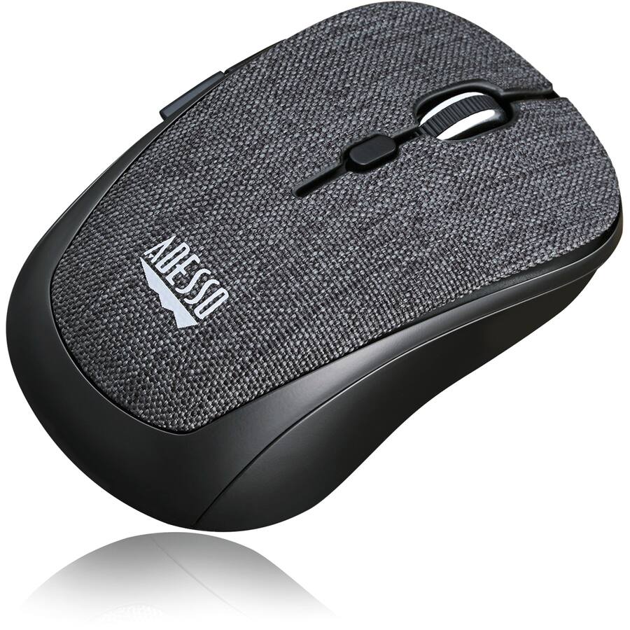 Alt View 5. Adesso - Adesso iMouse S80B - Wireless Fabric Optical Mini Mouse (Black) - Optical - Wireless - 30 ft - Radio Frequency - 2.40 - Black.