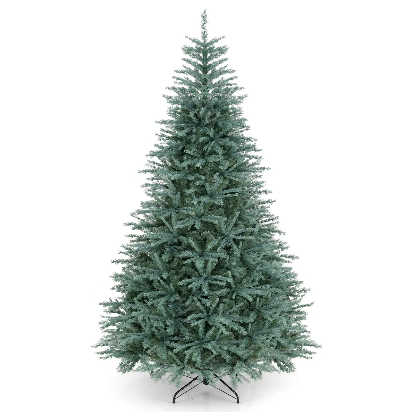 Alt View 1. Costway - Costway 8 FT Artificial Spruce Christmas Tree with Metal Stand,1765 Lush Branch Tips - Blue-Green.