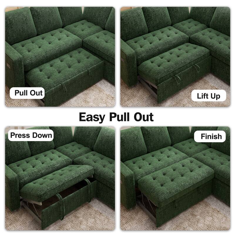 Easy Pull Out

1. Pull Out
2. Lift Up
3. Press Down
4. Finish
