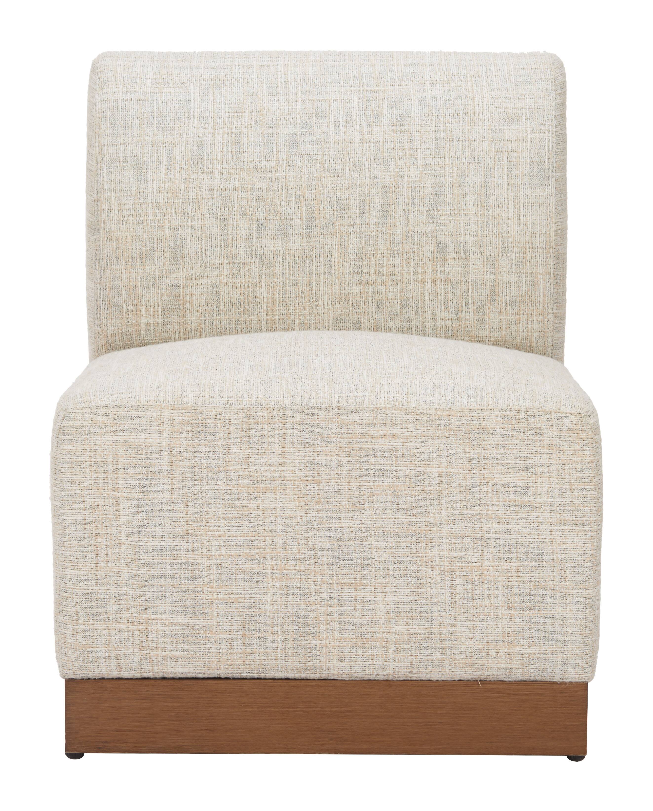 Alt View 1. Hivvago - Christy Armless Chair Beige - Beige.