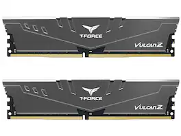 Team Group - Team T-FORCE VULCAN Z 32GB (2 x 16GB) 288-Pin PC RAM DDR4 3200 (PC4 25600) Desktop Memory Model TLZGD432G3200HC16FDC01 - Gray