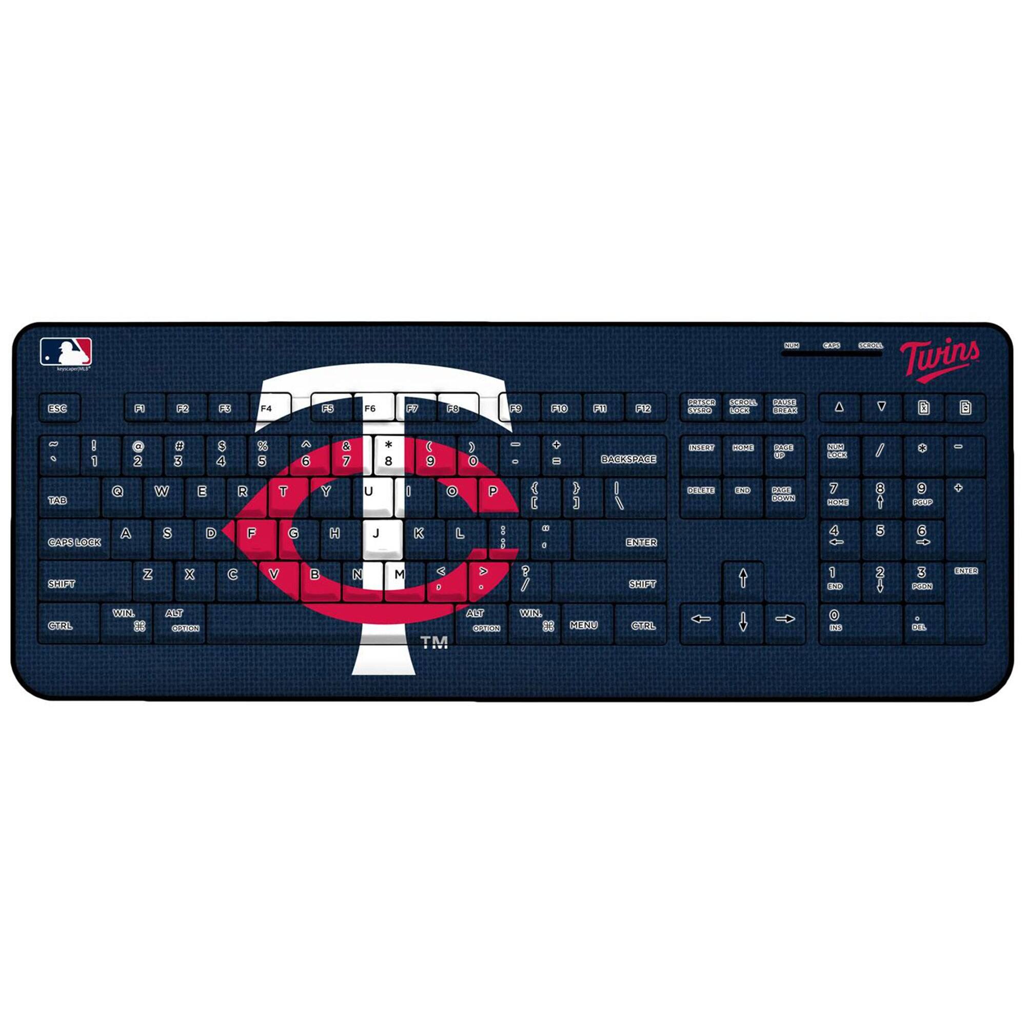 Keyscaper - Minnesota Twins Team Logo Wireless Keyboard - Multicolor
