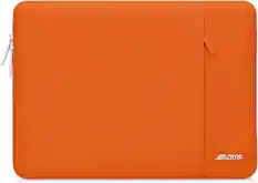 Front. mosiso - Laptop Case 13-13.3 inch Laptop Sleeve Fit with MacBook Air/Pro 13/Pro 14 HP Dell ASUS Lenovo Sleeve Bag with Pocket - Orange.