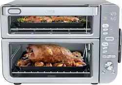 Ninja - Double Stack XL Countertop Oven & Air Fryer with Pro Cook System - Stainless Steel - Front_Zoom