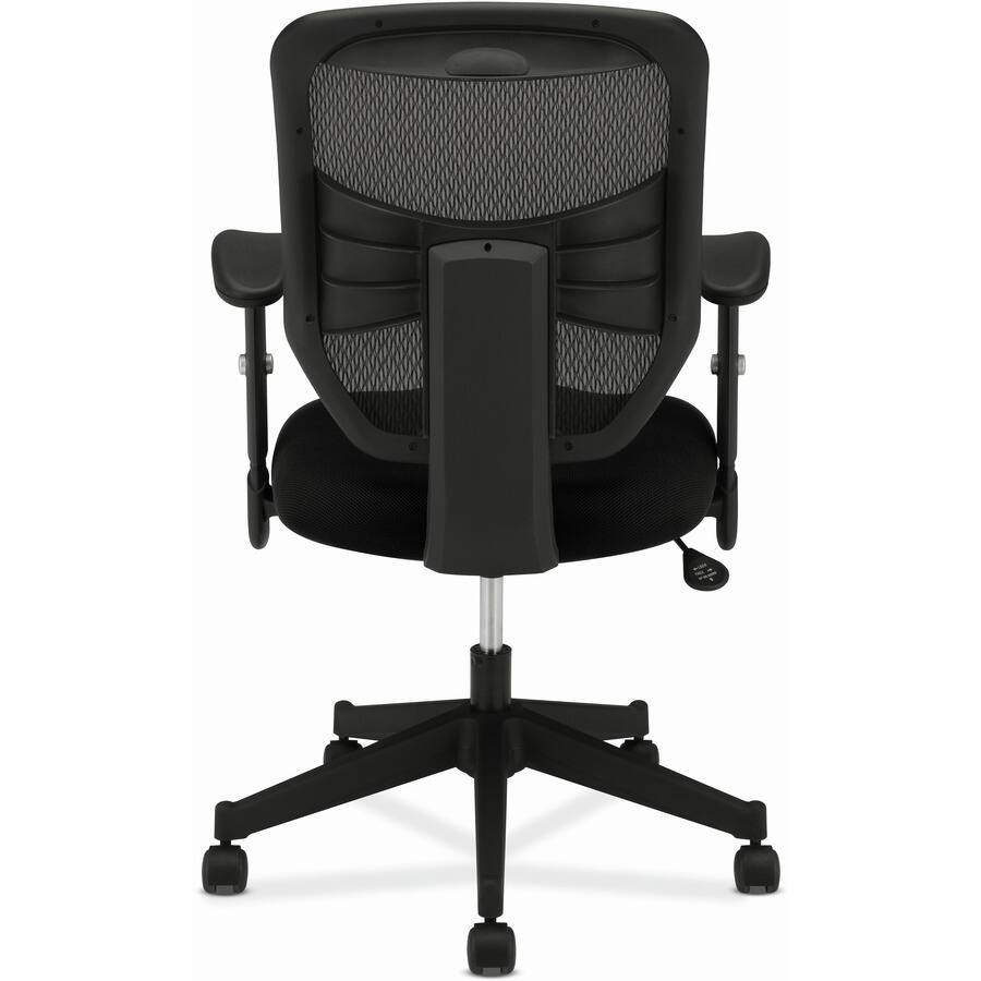 Back. HON - HON Prominent High-Back Chair - Black Mesh Back - Black Frame - 5-Star Base - 1 Each - Black.