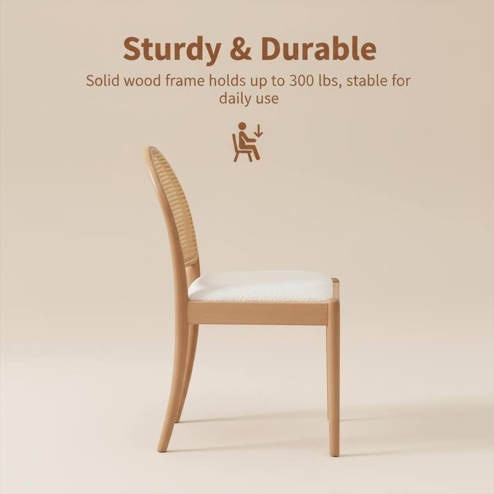 Sturdy & Durable  
Solid wood frame holds up to 300 lbs, stable for daily use