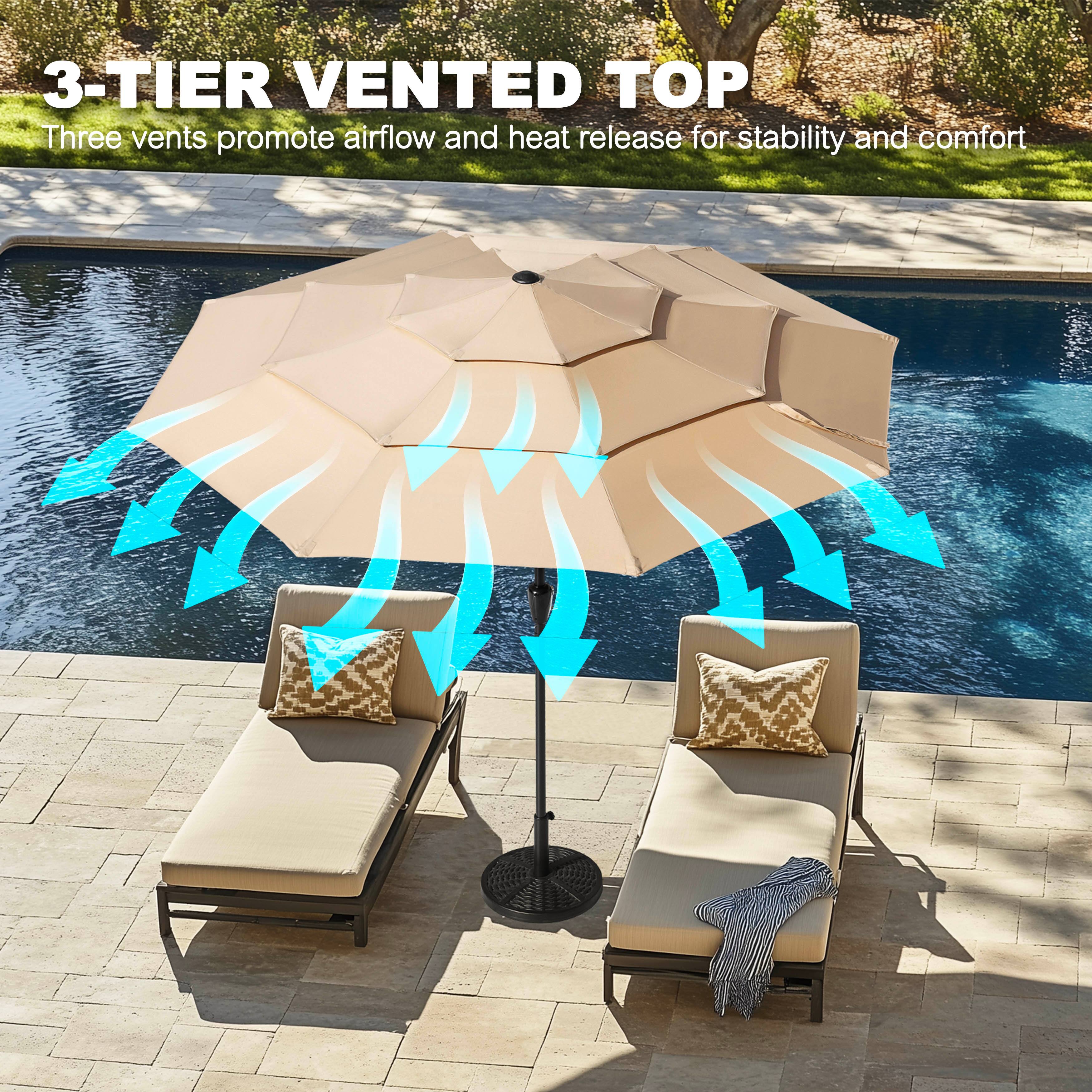3-TIER VENTED TOP  
Three vents promote airflow and heat release for stability and comfort