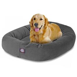 Majestic Pets - Majestic Pet 40 Inch Suede Calming Dog Bed Washable 40x29x9 (Inch) - Gray