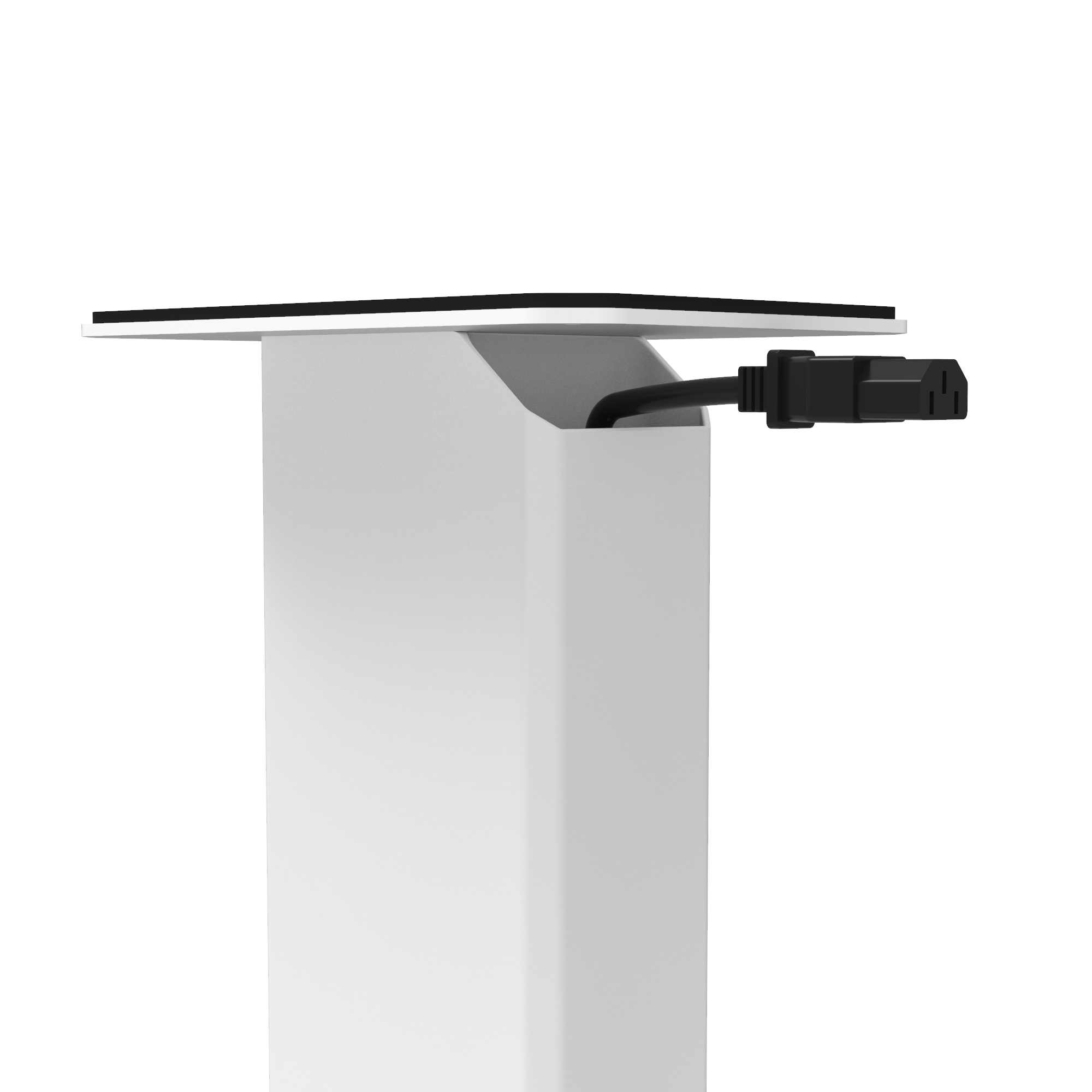 Alt View 1. Kanto - 30" Fillable Speaker Stands with Isolation Feet and Fillable Channel, Pair - White.