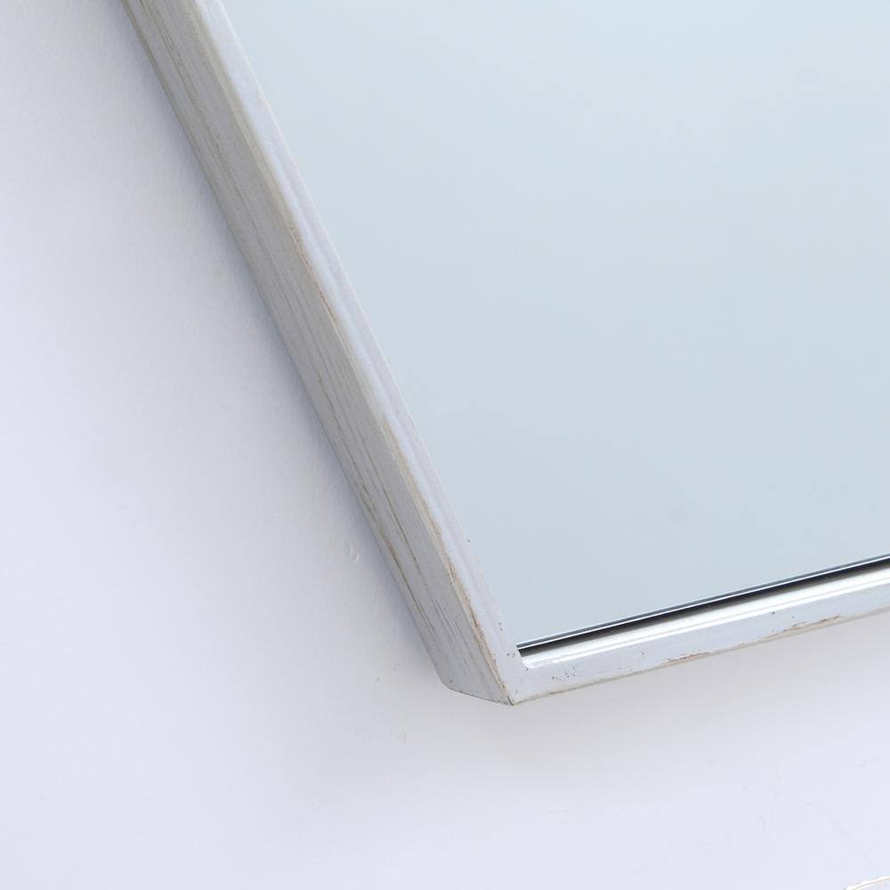 Alt View 6. Elegant Decor - Metal frame hexagon mirror 41 inch in silver - Silver.
