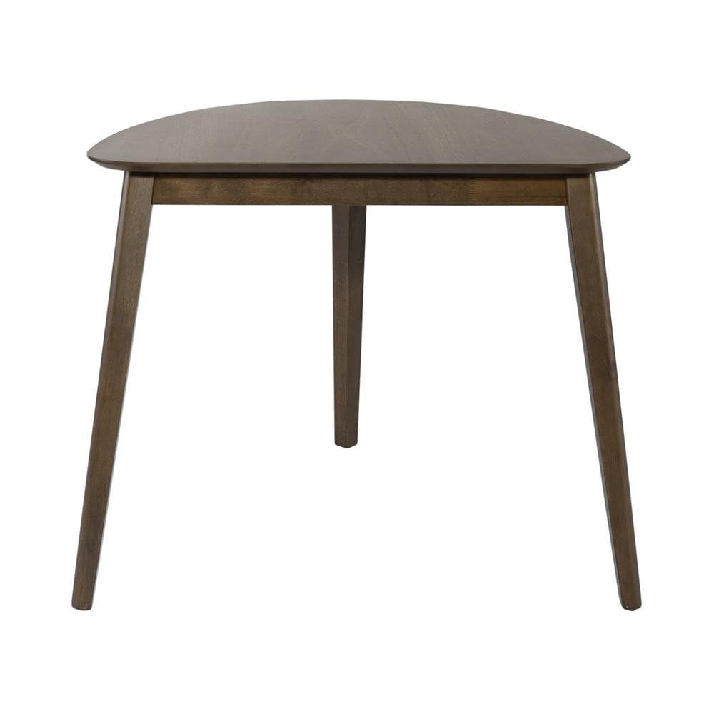 Angle. Starlight Canyon Home - Brown Modern Dining Table – Small Round Mid Century Corner Kitchen Table - Brown.