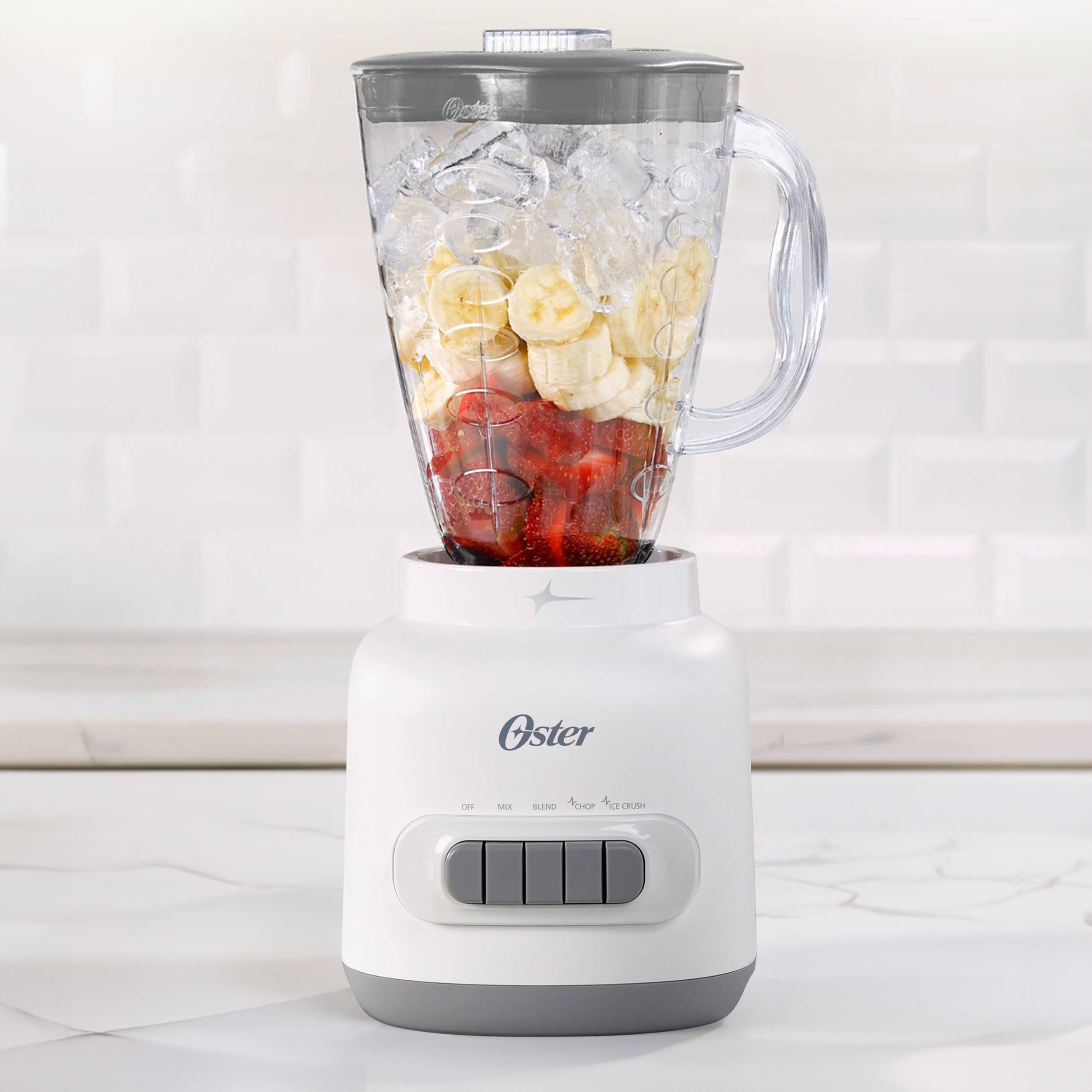Oster 6 Cup 5 Speed 700 Watt Plastic Jar Easy To Use Blender White