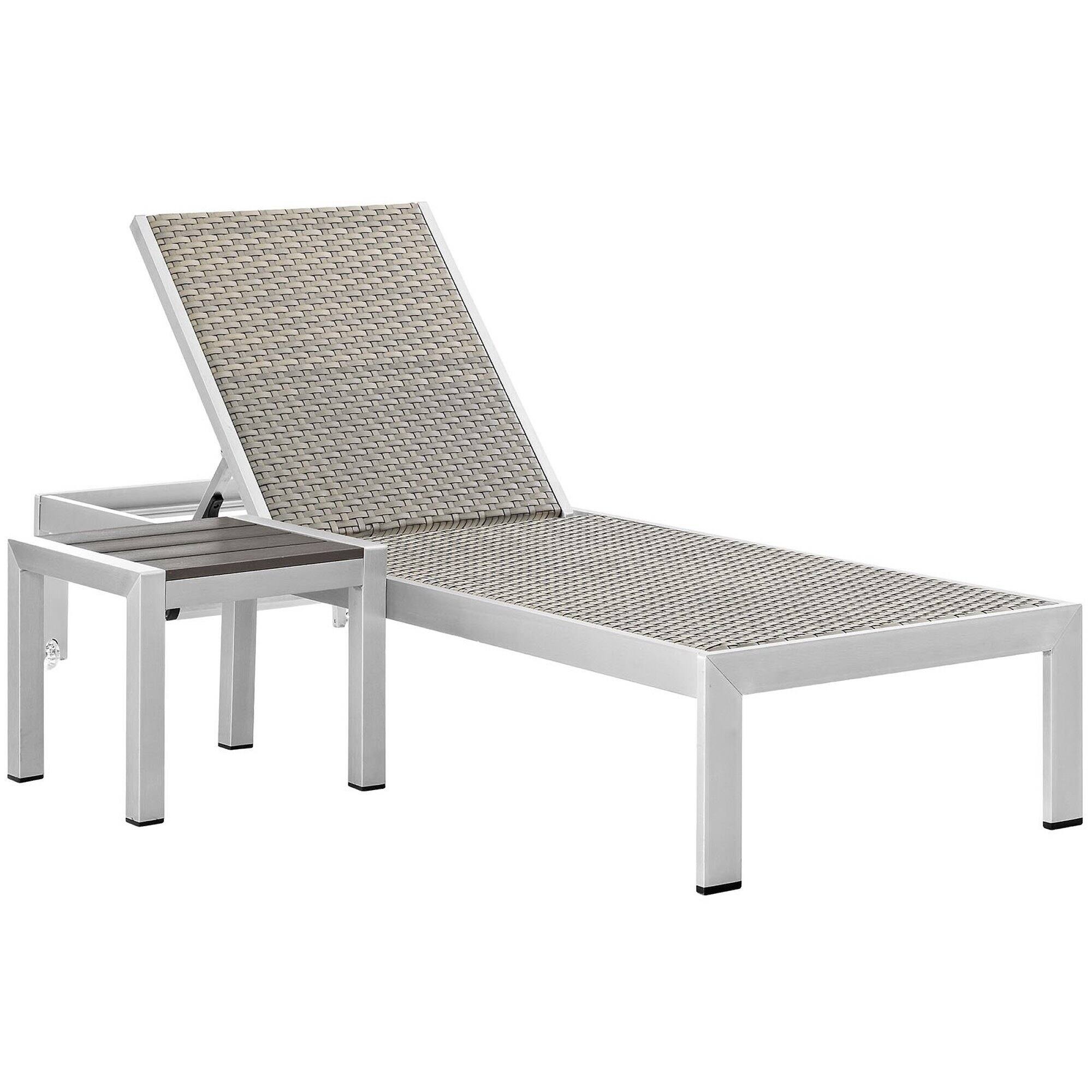 Angle. Modway - Shore 2 Piece Outdoor Patio Set by Modway - Silver Gray.