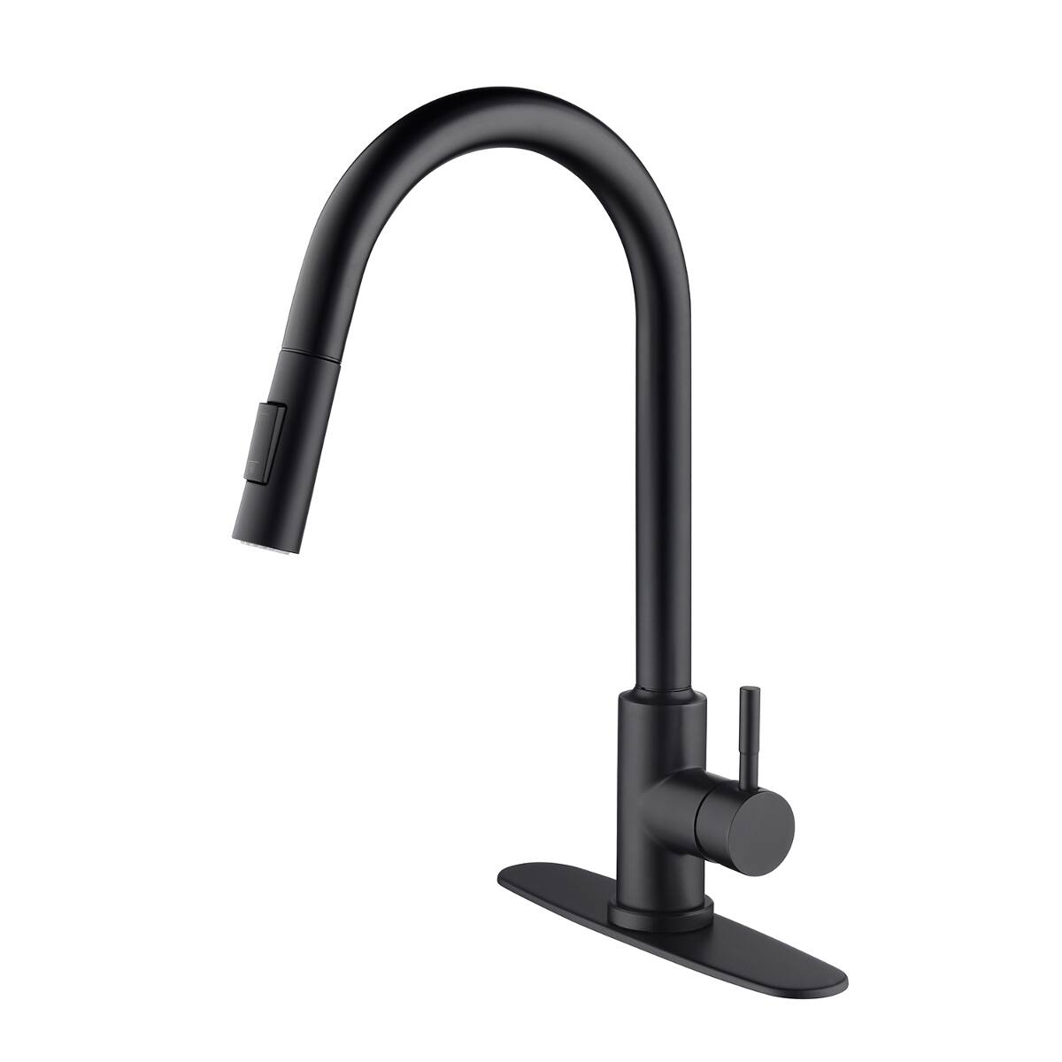 Alt View 1. Ropilly - Ropilly Touch Kitchen Faucet with Pull Down Sprayer, Matte Black Kitchen Faucet, Single Handle High Arc - Matte Black.