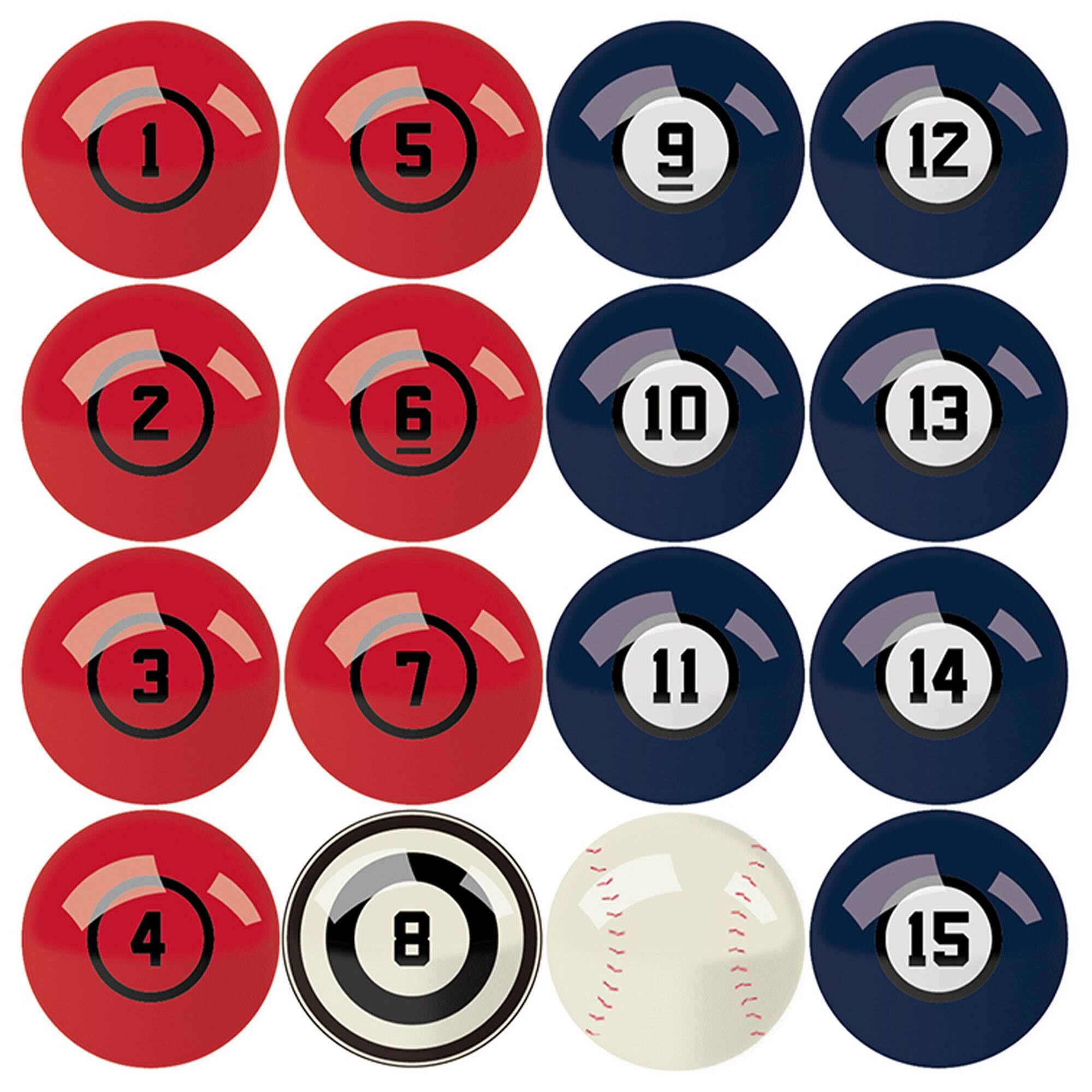 Alt View 1. Imperial - Billiard Ball Set with Numbers - Multicolor.
