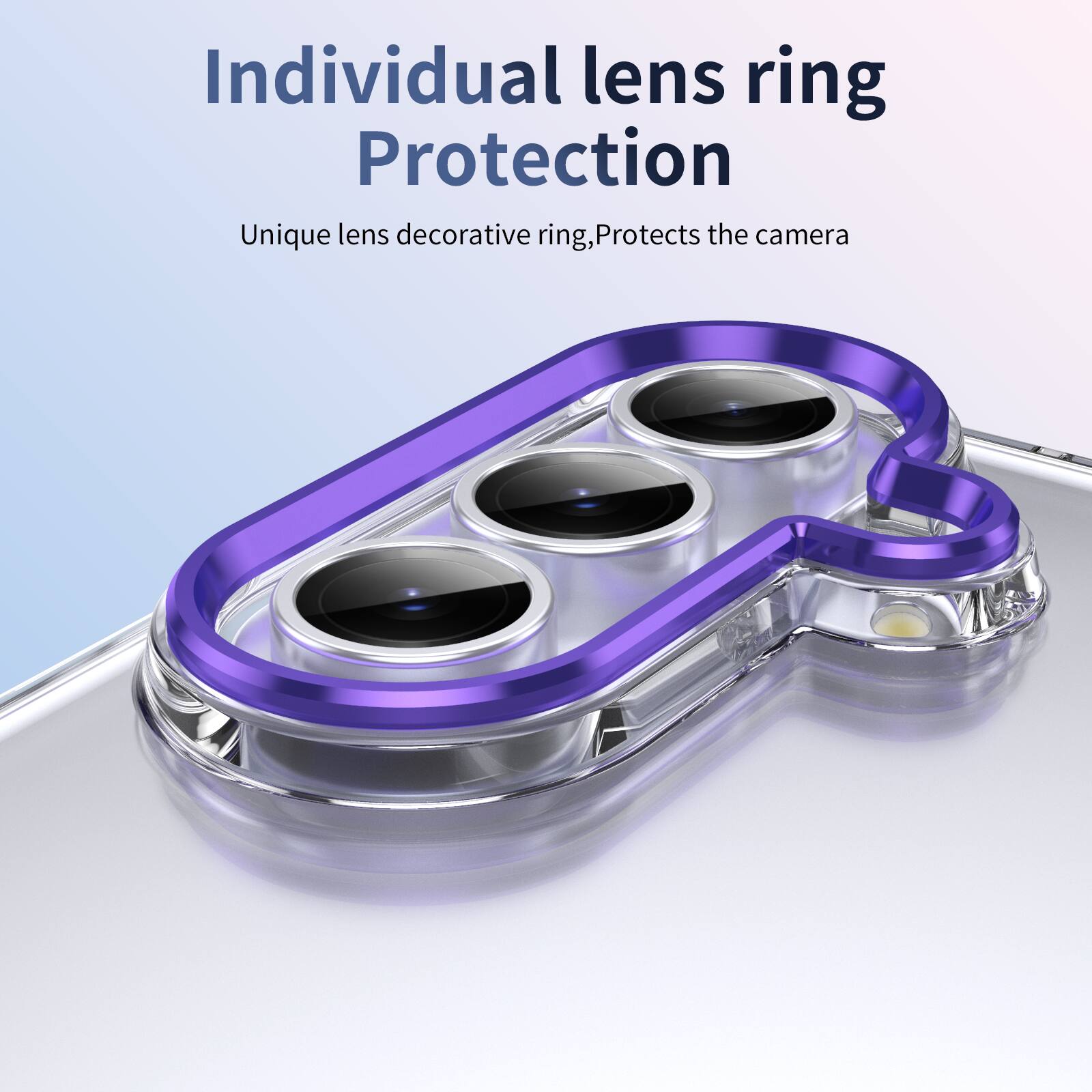 Individual lens ring Protection  
Unique lens decorative ring, Protects the camera