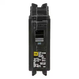 Schneider Electric - Square D HomeLine 20 amps Plug In Single Pole Circuit Breaker
