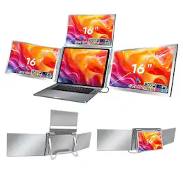 INVZI - MagHub Quad 16″ Laptop Screen Extender – Portable Triple Monitor