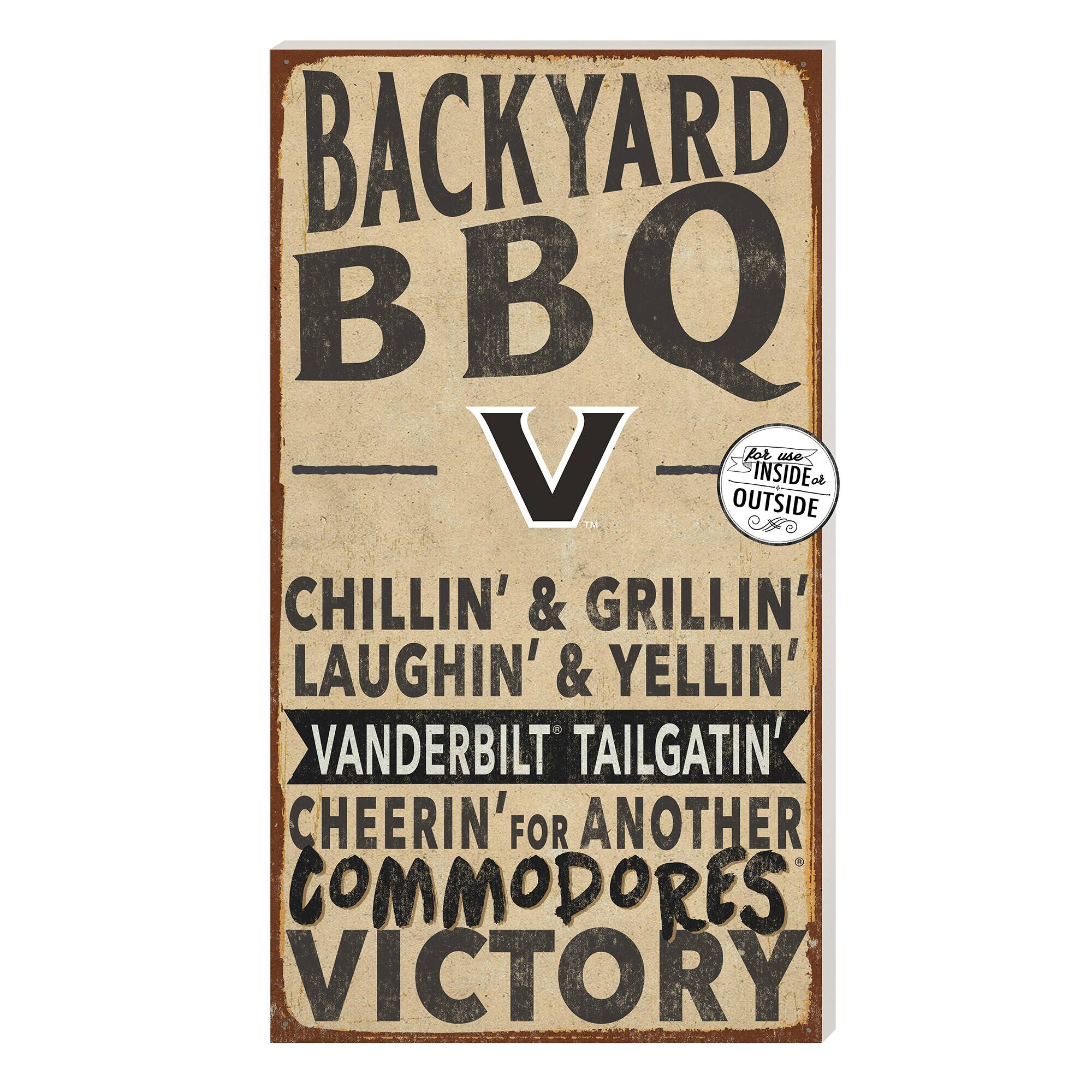 Brown Vanderbilt Commodores 11'' x 20'' Indoor/Outdoor BBQ Sign