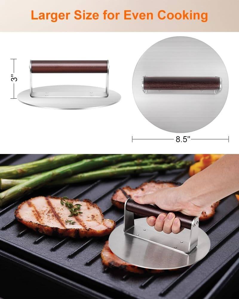 Larger Size for Even Cooking

3" 8.5"