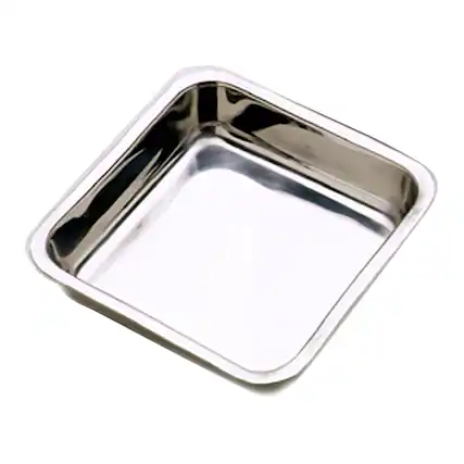 Front. Norpro - 8-Inch Stainless Steel Square Cake Pan – Rust-Resistant, Easy-Clean Baking Pan - Silver.