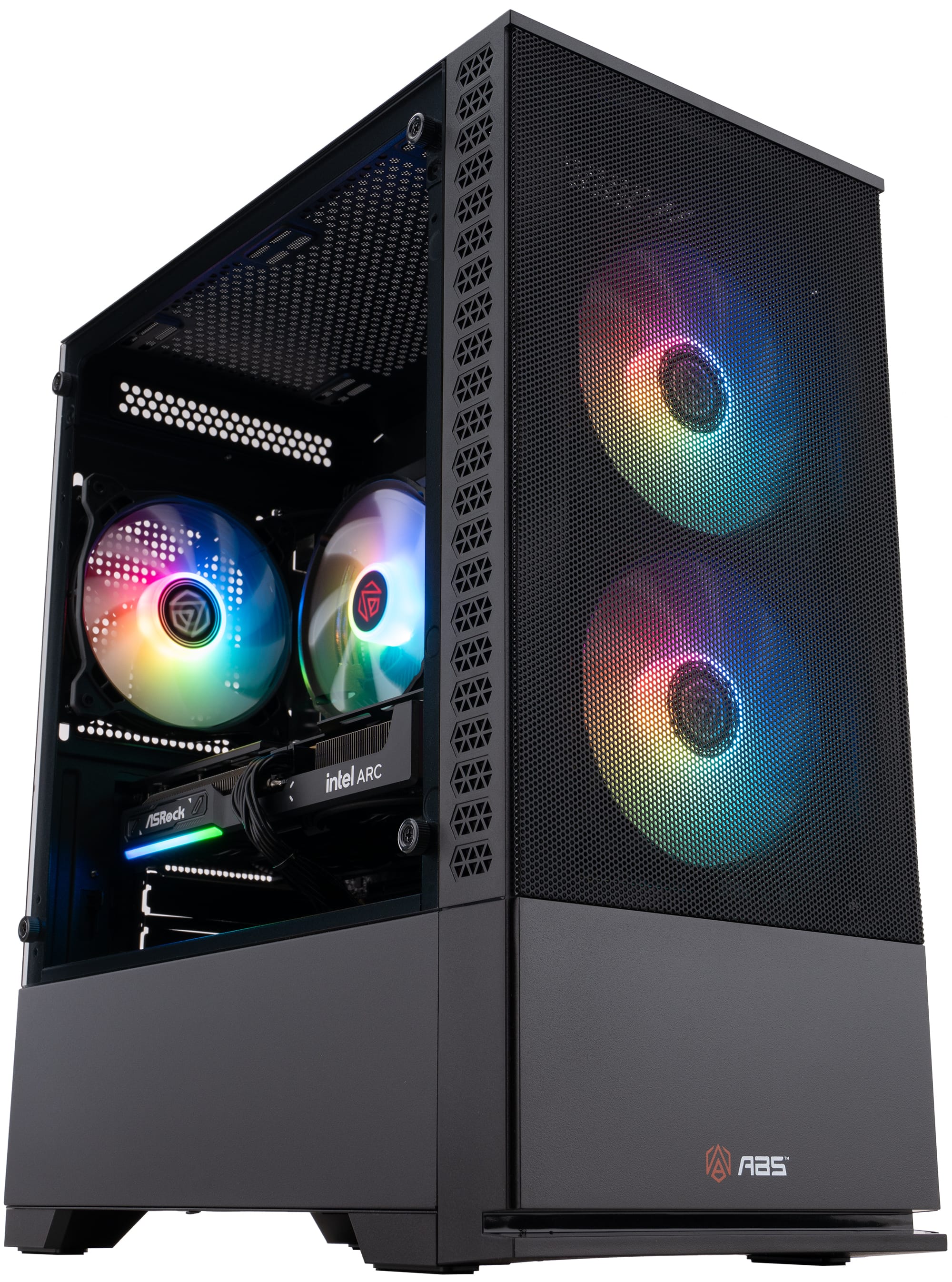 ADVANCED BATTLESTATIONS - ABS Cyclone Aqua Gaming PC - Windows 11 - Intel Core i5-14400F - Arc B580 12GB - 32GB DDR4 3200 - 1TB M.2 SSD - Black