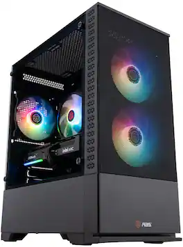 ADVANCED BATTLESTATIONS - ABS Cyclone Aqua Gaming PC - Windows 11 - Intel Core i5-14400F - Arc B580 12GB - 32GB DDR4 3200 - 1TB M.2 SSD - Black