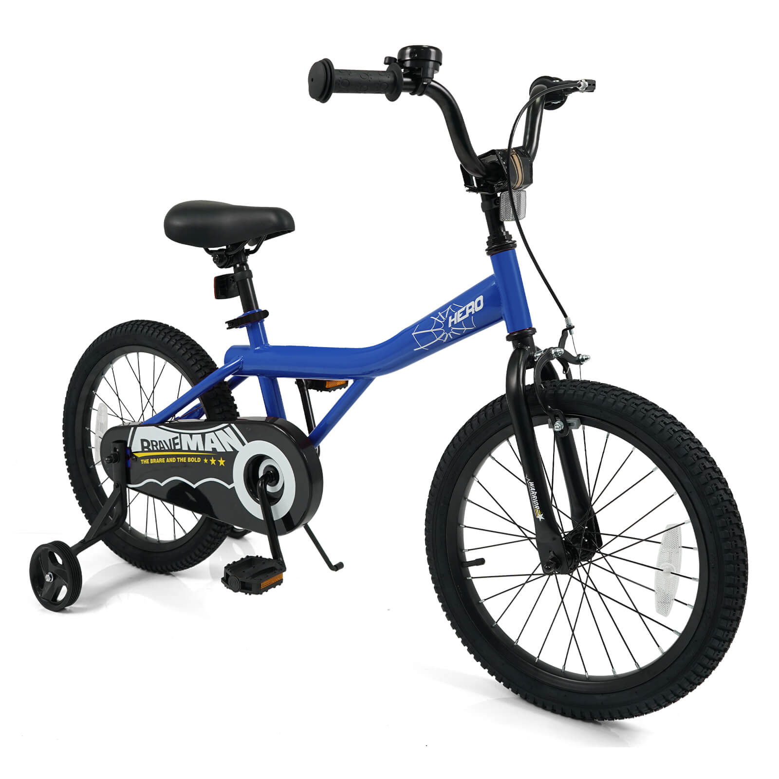 Costway - Kids Bike, 18 Inch Bicycle for Children with Removable Training Wheels, Dual Brakes - Blue price history on PriceWatchPro