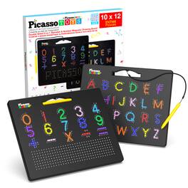 PicassoTiles - PICASSO-TILES Large 12" x 10" Magnetic Drawing Board STEM Toy for Kids 3+